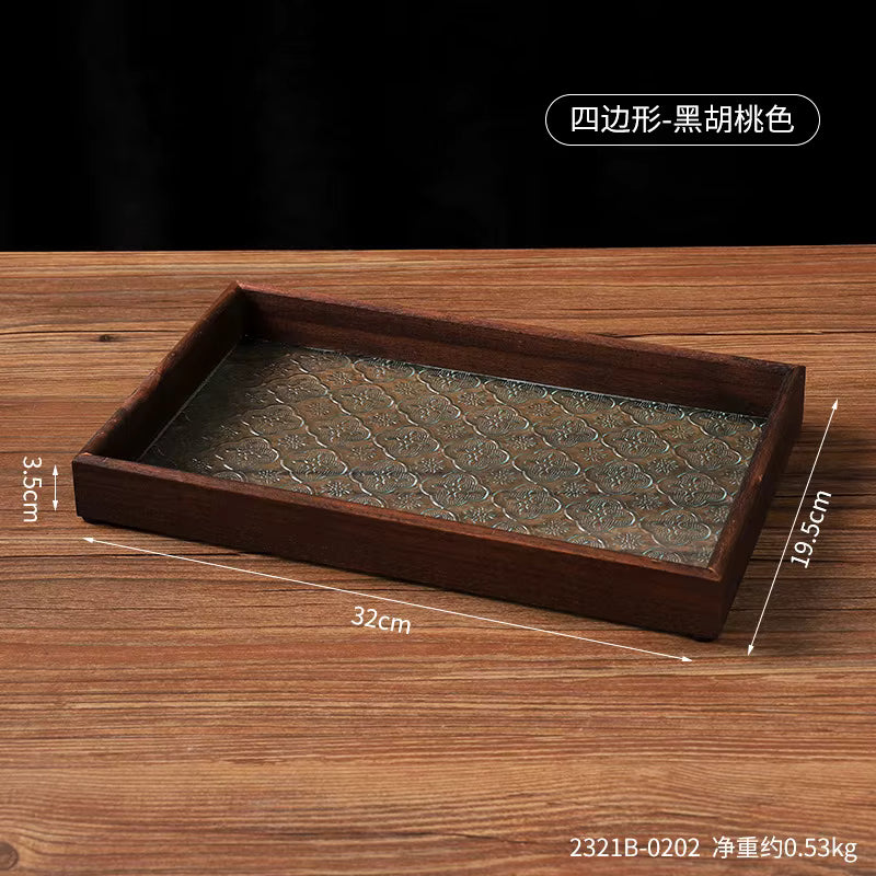 صينية زجاج مزخرفة