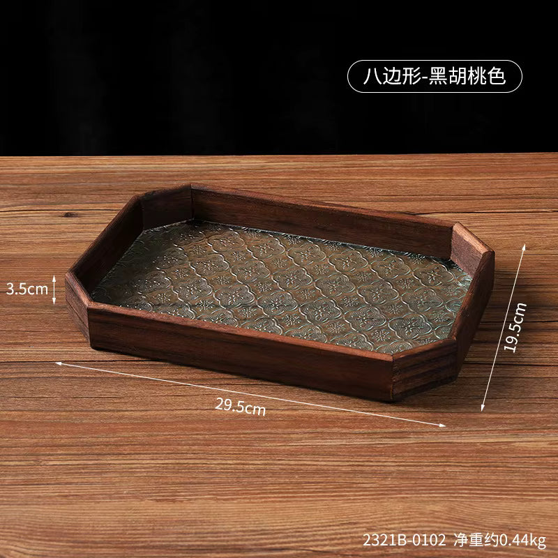 صينية زجاج مزخرفة