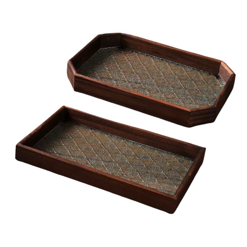 صينية زجاج مزخرفة