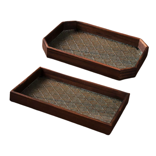 صينية زجاج مزخرفة