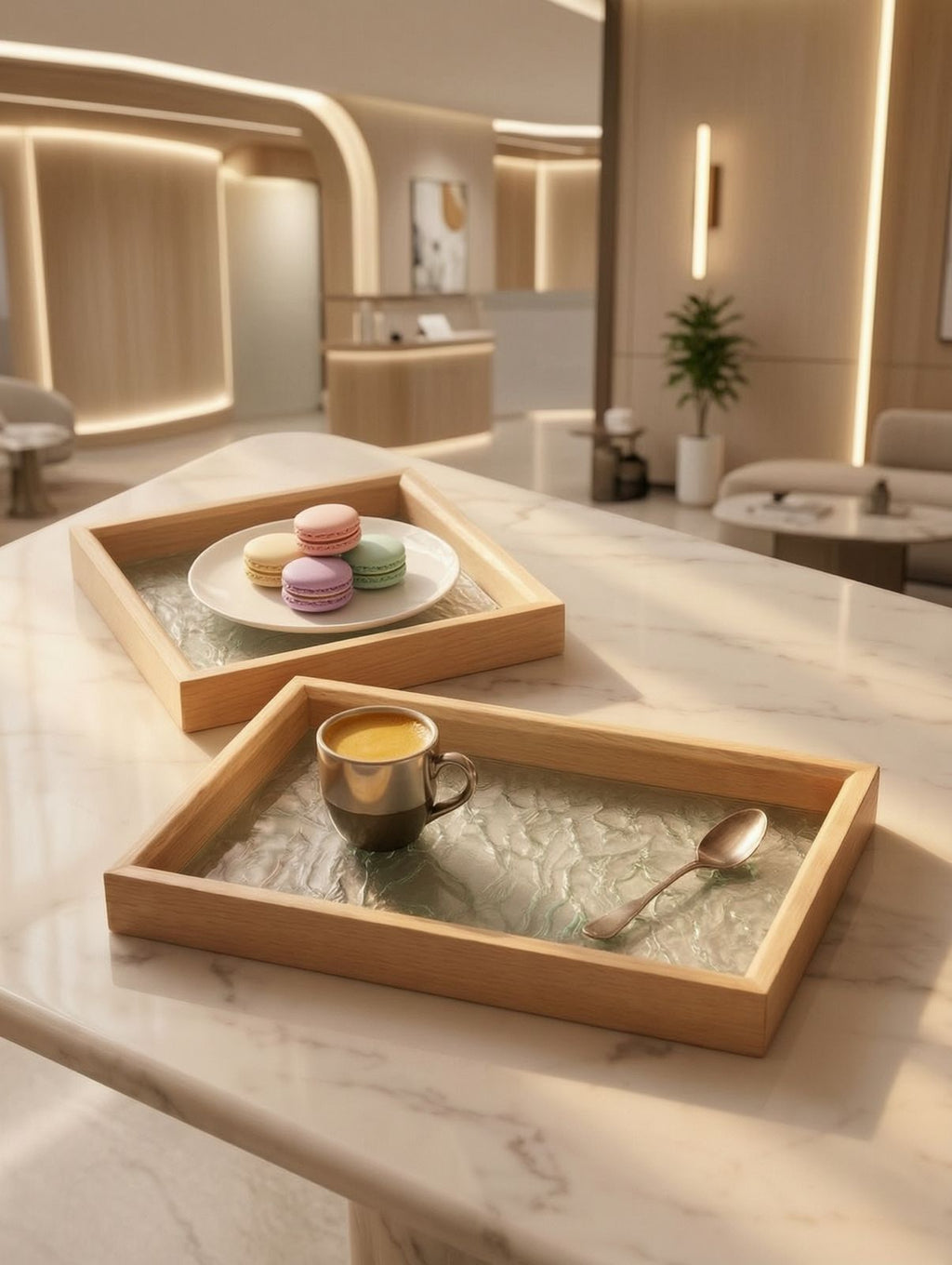 platowood صينية-زجاج-مزخرفة